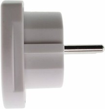 UK to EU Euro Europe European Travel Adaptor Power Plug Convert 2 Pin WHITE