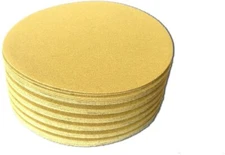 150PACK 150MM 6INCH GOLD SANDING DISCS NO HOLE SAND PAPER HOOK AND LOOP GRIT 280