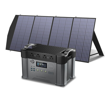 ALLPOWERS 2400W Portable Power Station Generator With Foldable Solar Panel 200W
