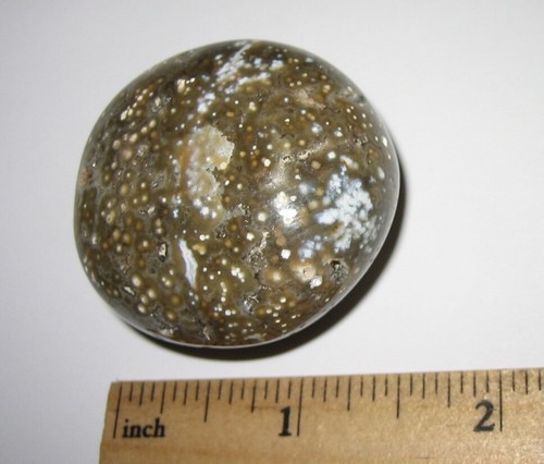1.7" HERMOSO MINERAL DE PIEDRA DE PALMA DE JASPE NATURAL PULIDO EN CAÍDA ~ 58 gramos - Imagen 6 de 7