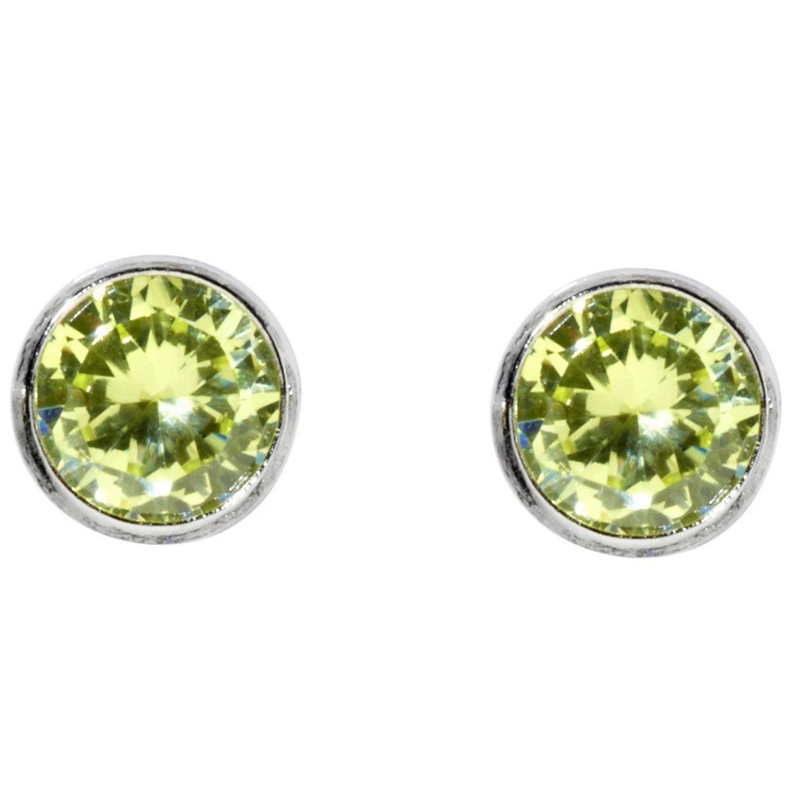 Базовый Silber Ohrringe SMO23 Damen Ohrstecker Sterling-Silber 925 Лимонно-циркониевый