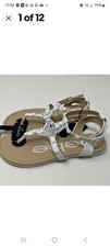 Bebe Girls Size 3 Strappy white Sandals Girls