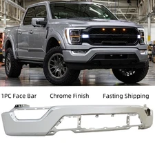 New Steel Chrome Front Bumper Face Bar W/O Sensor For Ford F150 2021 2022 2023