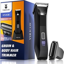 2-in-1 Manscape Trimmer Shavers for Men No-Nick Full Body Electric Razor for...