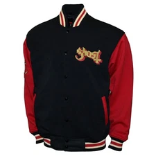 Men's Ghost Varsity Fleece Jacket Varsity Jacket XXX-Large Black