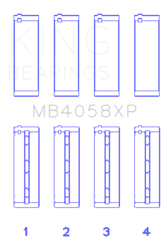 King Engine Bearings Nissan VQ35DE Performance Main Bearing Set * Fits Maxima Foto 2 de 4