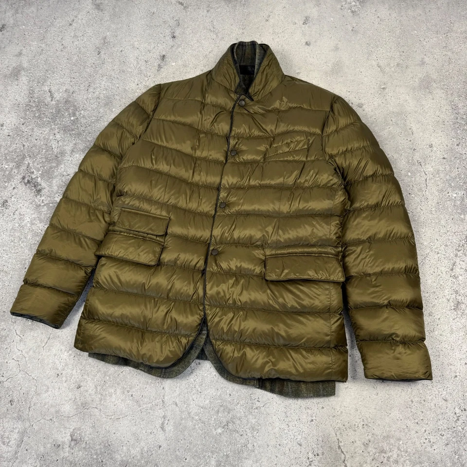 MONTECORE Reversible Button Up Puffer Down Jacket Blazer Wool Size 52 - Image 4 of 4