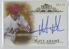 2013 Topps Tribute Auto Gold 9/15 Matt Adams #TA-MA Auto 3g7