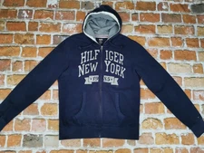 HILFIGER 1985 DENIM USA VINTAGE Hoodie Jacket Blue Size: XL Tip Top
