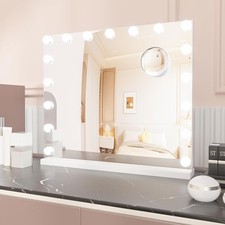 Hollywood Vanity Mirror With Lights 50×60cm Lighted Makeup Mirror with 17 Bulbs