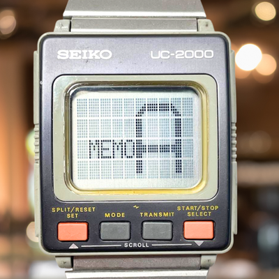 Seiko UC-2000 Vintage 1984 Computer Smart Watch Dot Matrix LCD