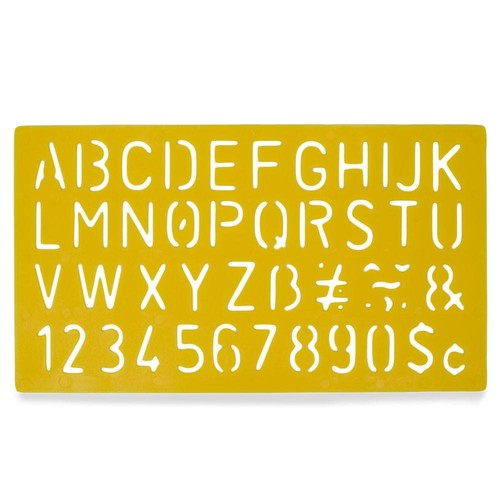 Set of 4 Stencil Templates with Letters and Numbers 9.75 Inches - Picture 4 of 4