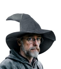 Gray wizard Hat for Adult, Halloween Sorcerer Costume Accessory