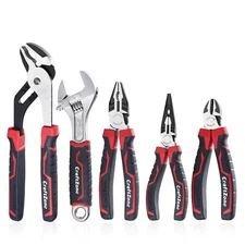 5-Piece Pliers & Wrench Set - Ideal Gift for Mechanics - Construction - Plumb...