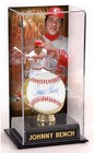 Johnny Bench Reds Signed Baseball and Hall of Fame Display Case