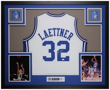 Christian Laettner Autographed & Framed Blue Duke Jersey JSA Certified