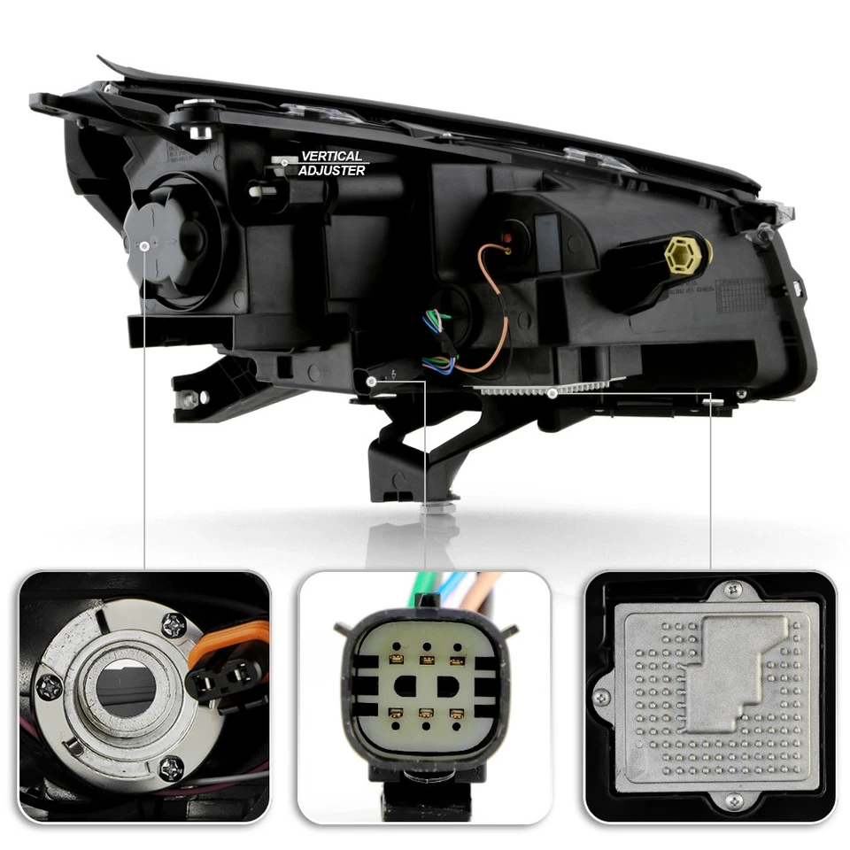 2013-2016 GMC Acadia Halogen LED Tube Projector Headlights Headlamps Left+Right - Image 3 of 4