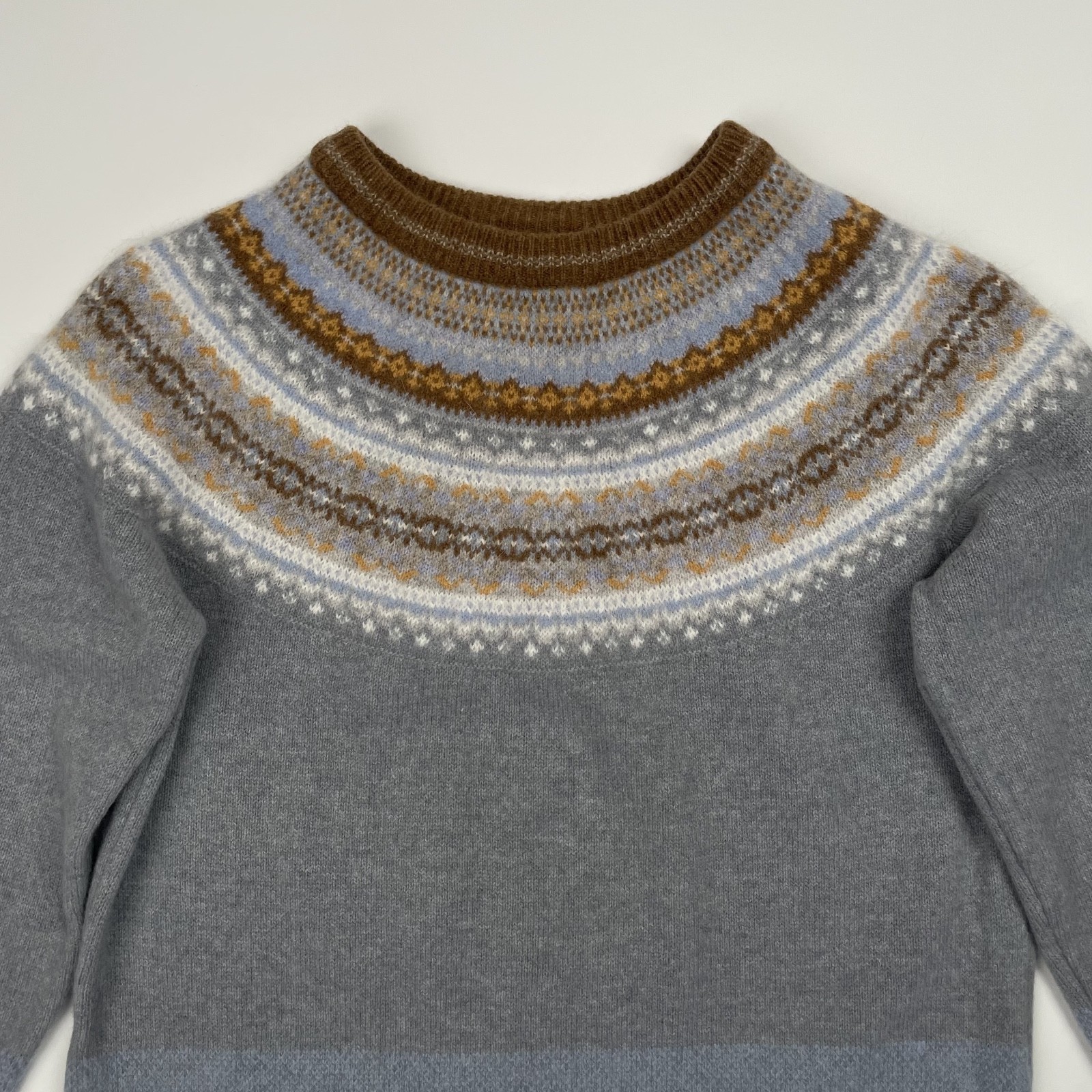 ERIBE Scotland Women's Fair Isle Wool Sweater, Size M, 96% Wool image 5