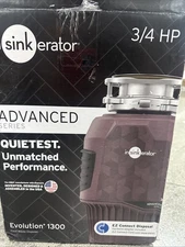 New Insinkerator 3/4 HP Evolution 1300 Food Waste Disposal