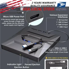 Laptops External CD/DVD Drive, USB 3.0 Burner Writer Player for Windows 11 10