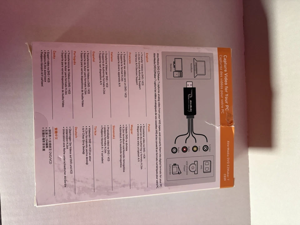 NEW AVerMedia DVD EZMaker 7 C039 VHS/DVD To Digital Format CONVERTER new open bx - Image 2 of 4