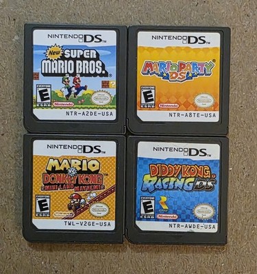 New Super Mario Bros, Party DS, vs Donkey Kong, Diddy Racing Bundle -Nintendo DS