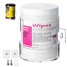 Acrylic Wipes Holder, Clear Wall Bracket Container for Cleaning Wipes Wall-Mo...