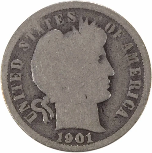 1901-O Barber Silver Dime G Uncertified
