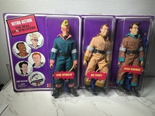 Ghostbusters Retro Action MOC Lot Of 3 Mattel 2010 All New Sealed Egon Peter