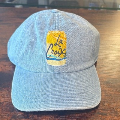 La Croix Denim Hat   Limited Edition Lemon Can Embroidery NWOT