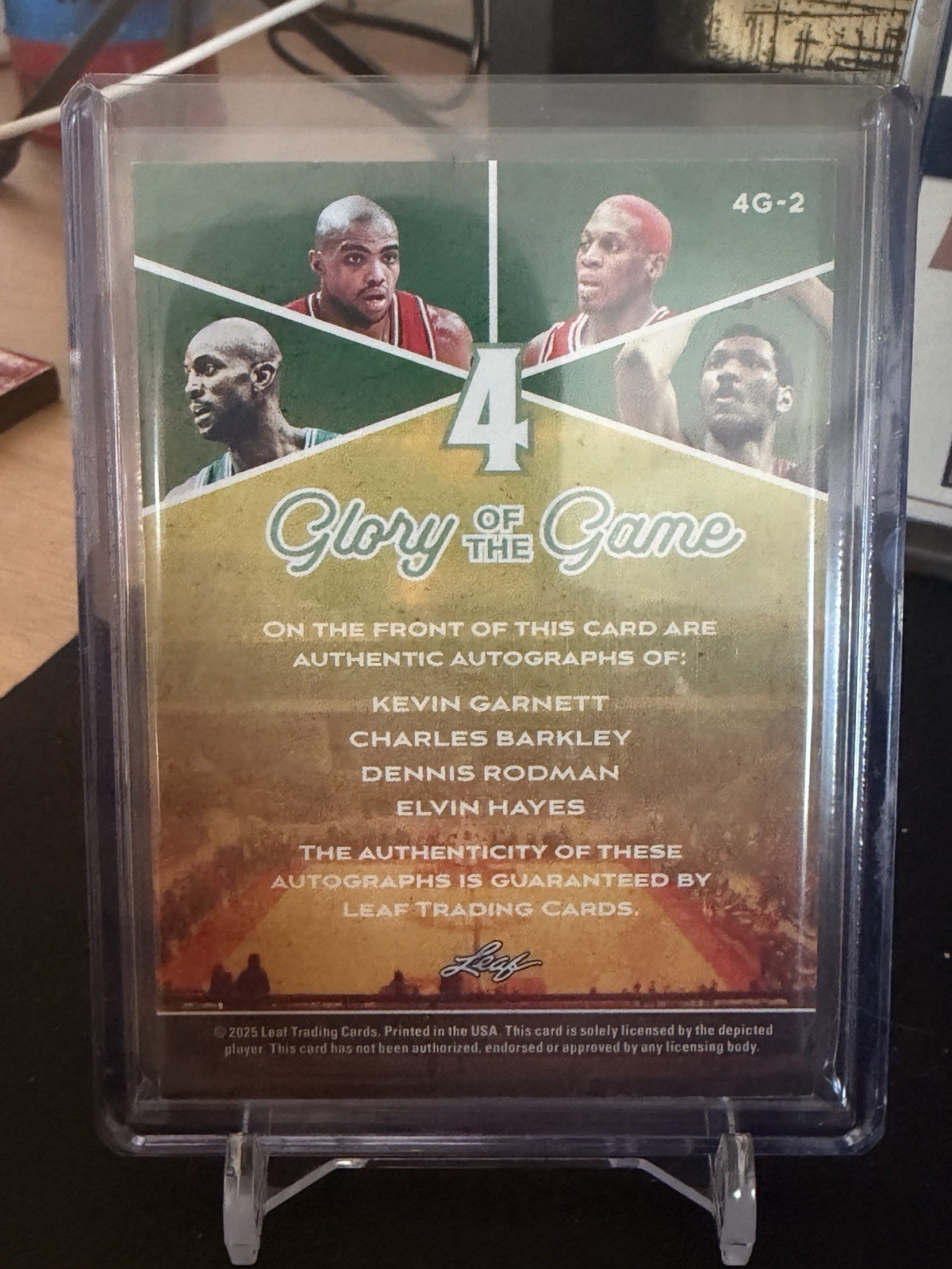 2025 Leaf Glory of the Game Garnett Barkley Rodman Elvin Hayes Quad Auto 2/3 view 2