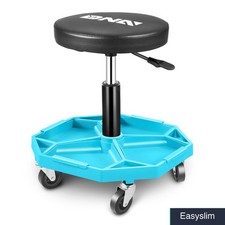 Rolling Mechanic Pneumatic Shop Stool Adjustable Height 300 lb