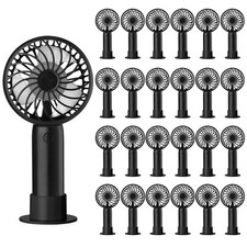 Tujoe 24 Pcs Mini Powerful Handheld Fan 3 Speed Personal Small Portable Recha...