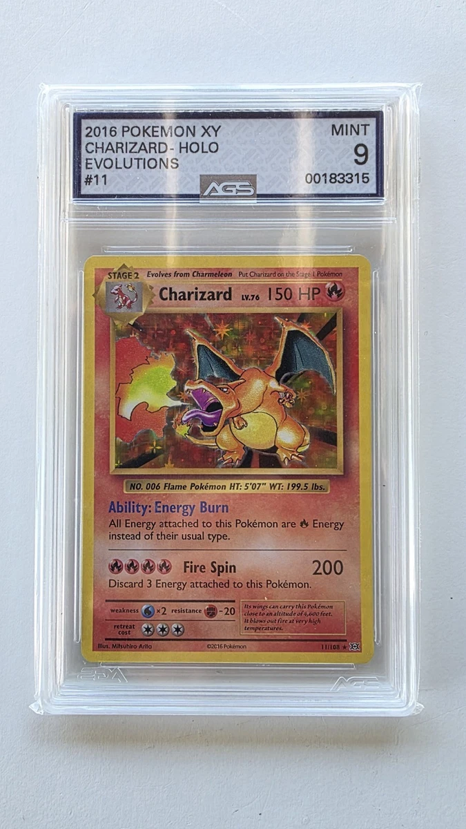 Charizard Pokémon TCG Grade 9 Evolutions Individual Collectible