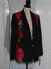 Karl Lagerfeld Paris Rose Blazer Lined Imported Peak Lapel