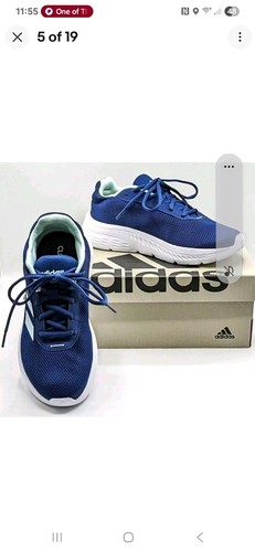 Adidas Cloudfoam Comfy Women's US Shoes 9 Navy Blue w/ Light Seafoam Accents - Picture 4 of 8