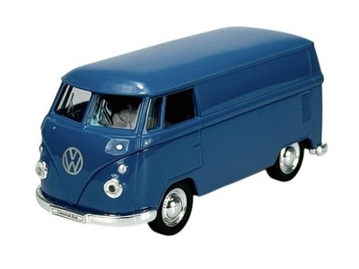 WELLY 1963 VW VOLKSWAGEN TRANSPORTER T1 BUS BLUE 1:34 DIE
