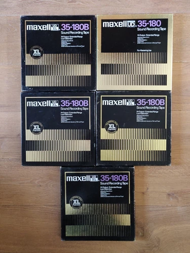 Used MAXELL metal reels w/ tape