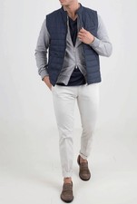 Eleventy Men's Navy Blue Full Zip Vest Size Medium