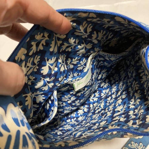 Vera Bradley quilted shoulder bag in blue women hand bag purse From Japan - Picture 24 of 24