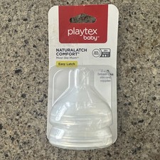 Playtex Baby Natural Comfort Easy Latch Nipples 2-Pack 3M NEW Medium Flow NEW