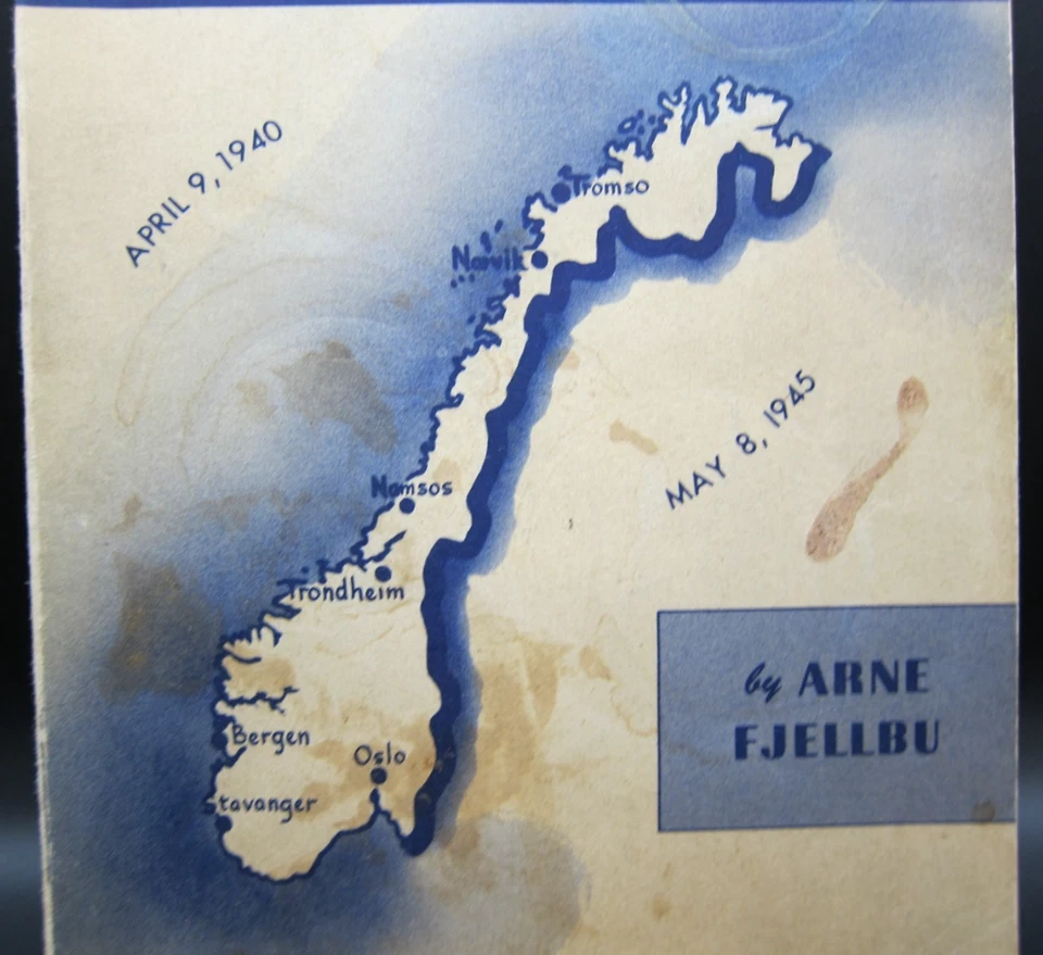 1947 Memoirs from the War Years by Arne Fjellbu, Signed & Personalized - Image 2 of 4