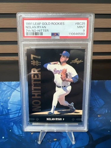 1991 Leaf Gold Rookies #BC25 Nolan Ryan 7th No Hitter PSA 9
