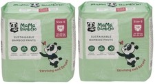 2 x Mama Bamboo Pants Nappies Sustainable Size 6 - 16kg to 20kg Total 36 Nappies 0.47 per nappy