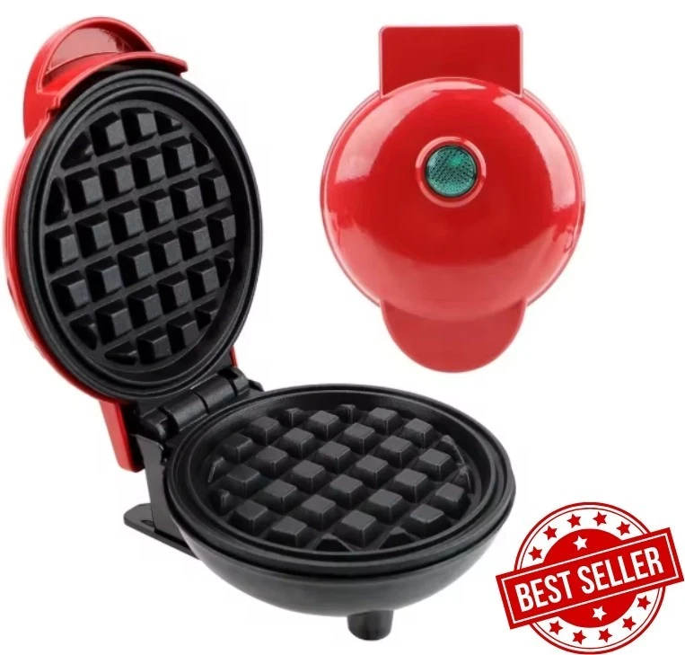 PREMIUM Mini Waffle Maker New Electric Multifunctional Sandwich Oven 4" Mold
