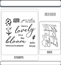 SWEET BLOOMS Stamp and Metal Cutting Dies for DIY Handmade Cards Scrapbook
