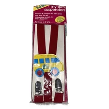 Vintage  1990 The First Years Toddler School Bus Suspenders 12 Months to 3 Years