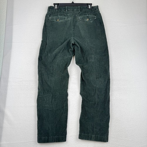Vintage LL Bean Men's 31x30 Classic Straight Fit Dark Green Corduroy Pants 90s - Picture 8 of 9
