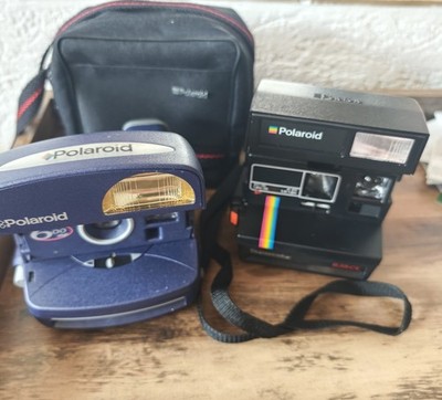 2x Vintage Polaroid Kameras (Supercolor 635CL + 600 AF) + orig. Tasche!