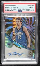 2022 Spectra Radiant Signatures Asia Gold Prizm 1/3 Franz Wagner PSA 6 Auto 3d3